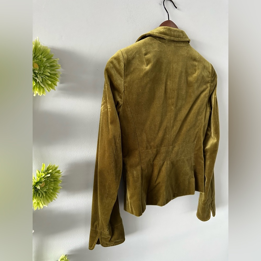 J. Crew | Gorgeous Green Velvet Blazer (Cotton fabric) - Picture 6 of 10